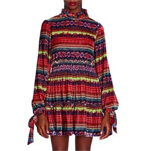 Roopa Pemmaraju Ophelia Poet Sleeve Mini Dress Size M